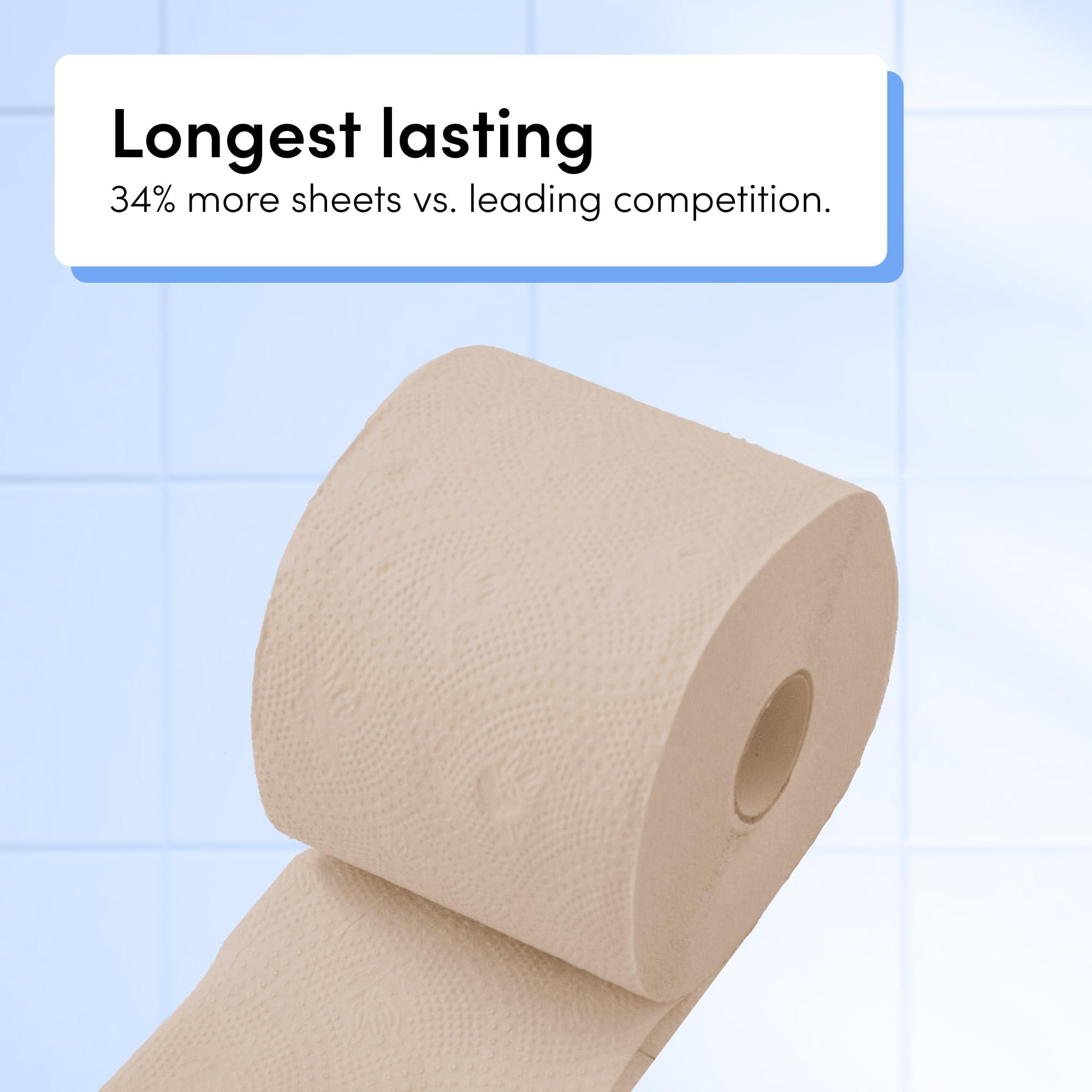 TUSHY TUSHY Premium Bamboo Toilet Paper - 100% Bamboo - 3 Ply, 300 Sheets Per Roll (TUSHY Premium Bamboo Toilet Paper - 48 Pack)