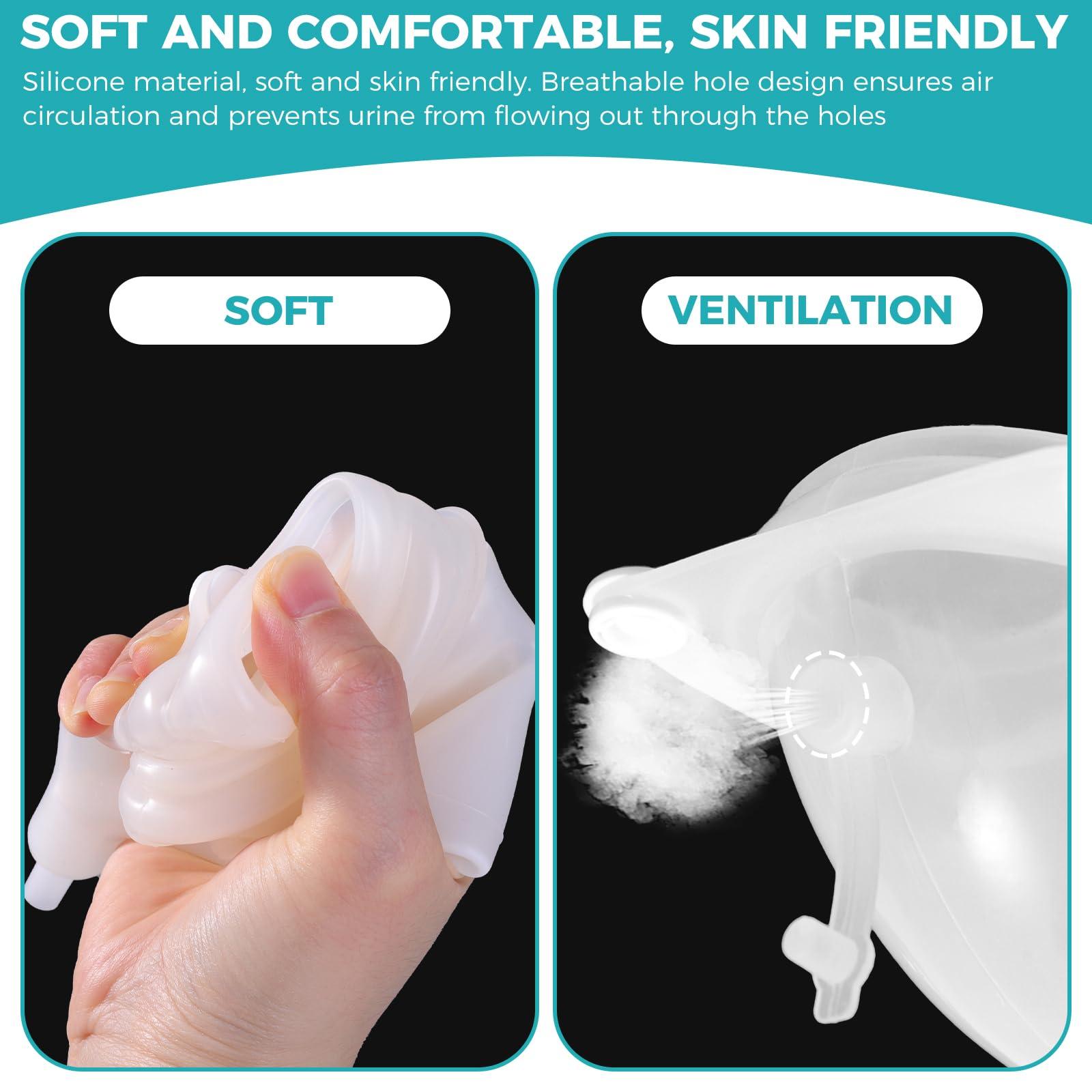 ENLUNTRA ENLUNTRA Wearable Urinary Drainage Bag for Men(2000 ML*1+1000 ML*2) Reusable Urine Collection BagUrinary Drainage Bag SystemElderly Urinalfor Bedridden Patients