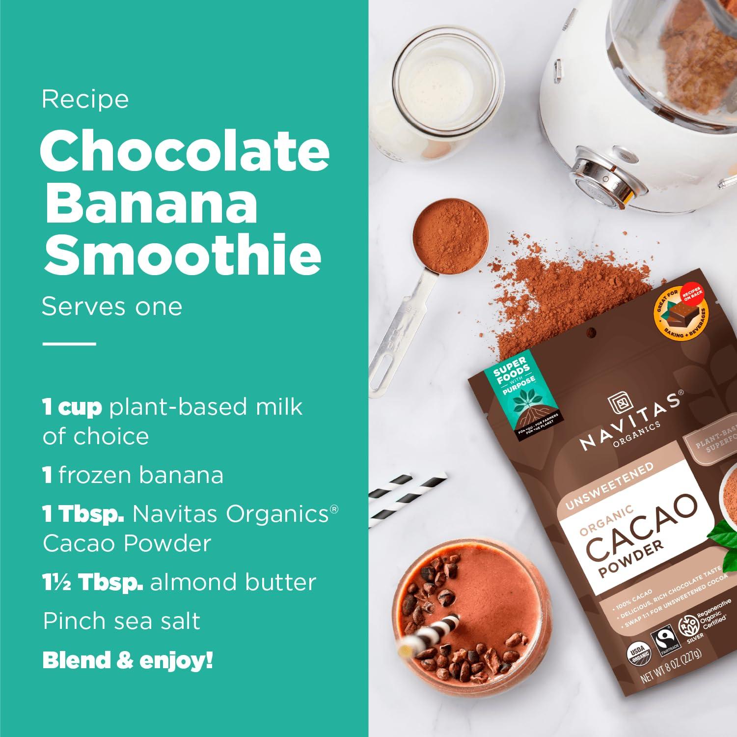 Navitas Organics Navitas Organics Organic Cacao Powder, Non-GMO, Fair Trade, Gluten-Free, 16 Ounce