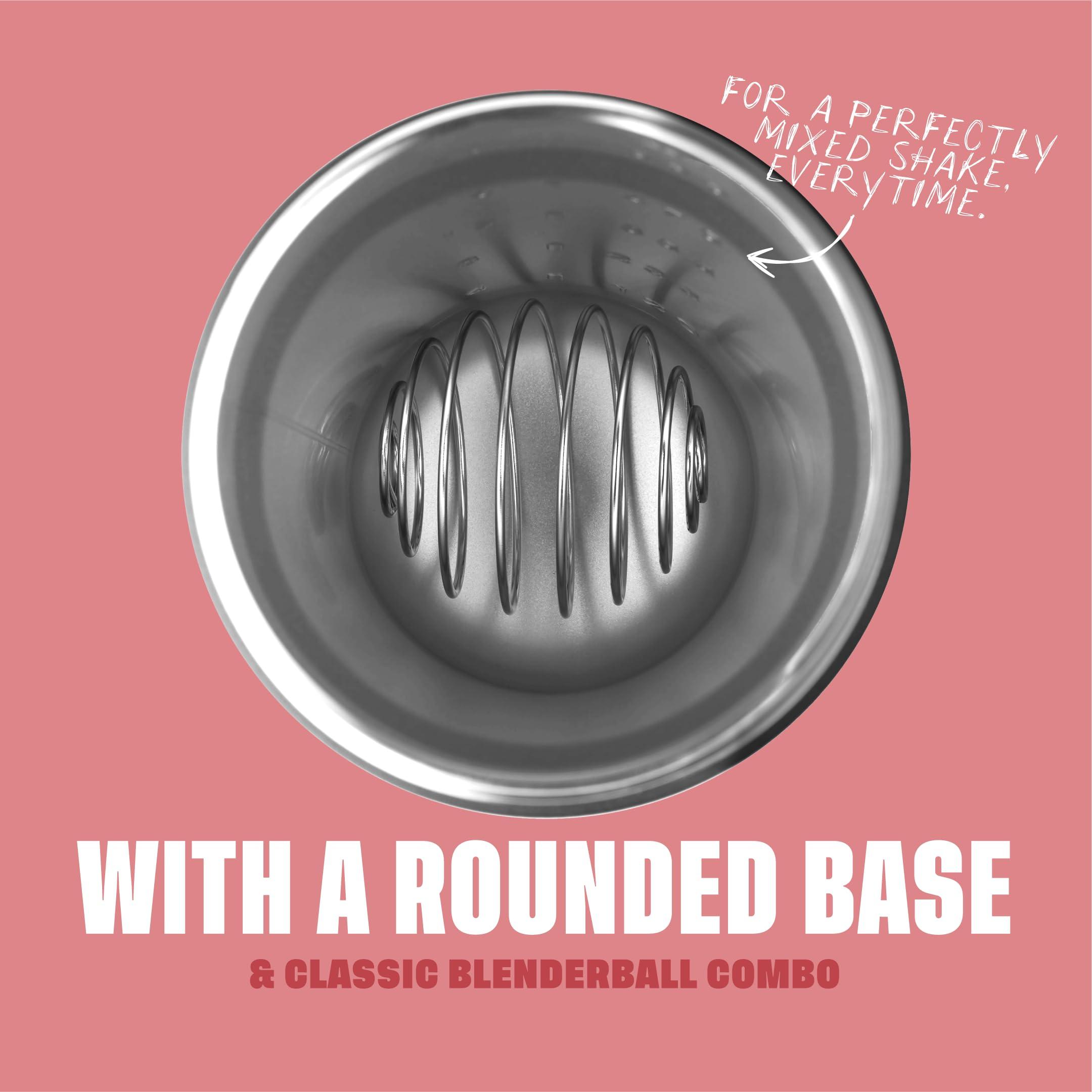 BlenderBottle BlenderBottle Strada Shaker Cup Insulated Stainless Steel Water Bottle with Wire Whisk, 24-Ounce, Pink