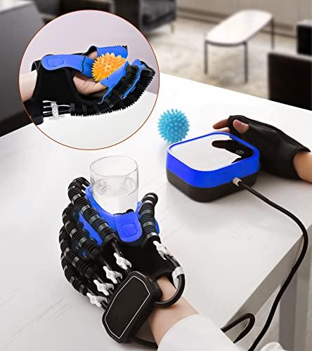 GXXZDN Rehabilitation Robot Gloves Upgrade Hemiplegia Hand Stroke Recovery Equipment with USB Chargeable and Strength Adjustment,Finger Hand Exercise Recovery Equipment (Left Hand S)