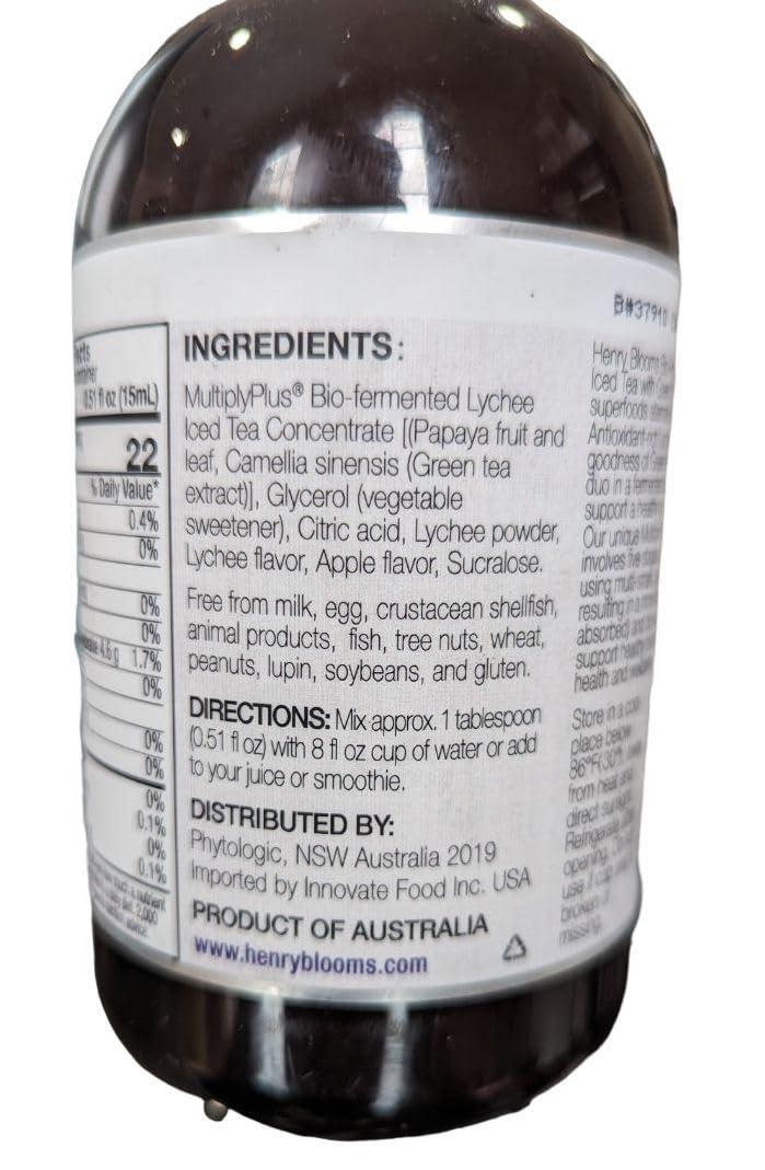 Henry Blooms Henry Blooms Bio-Fermented Probiotic Condentrate - Lychee Iced Tea