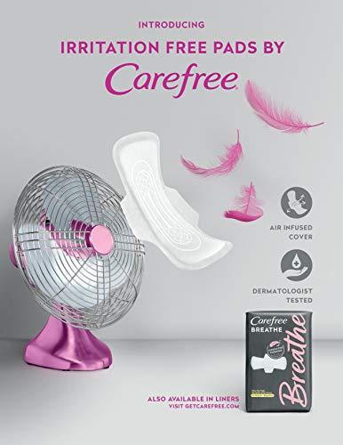 Carefree Carefree Breathe Ultra Thin Super Pads with Wings, Irritation-Free Protection, Unscented, 28 Count