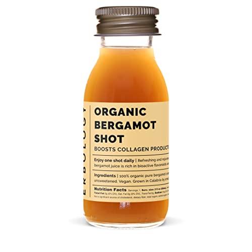 Erbology 100% Organic Bergamot Juice 12 Daily Shots (2 fl oz) - Supports Immunity and Collagen Production - High in Vitamin C and Bio-active Flavonoids - Straight from Farm in Italy - Undiluted - No Added Suga