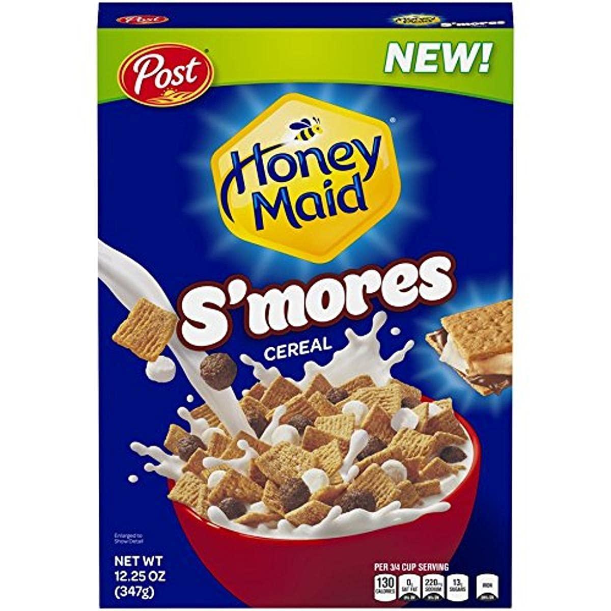 Post Post, Honey Maid, Breakfast Cereal, S'Mores Chocolatey Marshmallow Graham Cracker, 12.25 Oz
