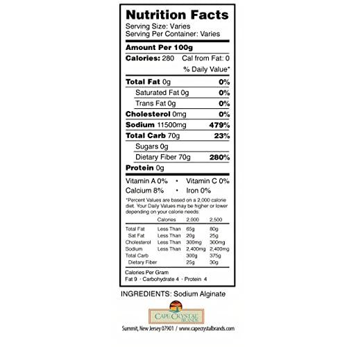 Cape Crystal Sodium Alginate in Powder Form - 10-Lb. / 4.54 Kg. - Food Grade Thickening Agent - For Chefs and Cooks - 100% Natural - Available in 2 / 8 / 16 oz
