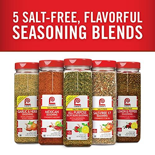 Lawry's Casero Lawry's Salt Free Lemon & Pepper Seasoning, 19 oz - One 19 Ounce Container of Lemon Pepper Seasoning with a Citrus Flavor, Best as Salt Alternative for Reduced Sodium Diets