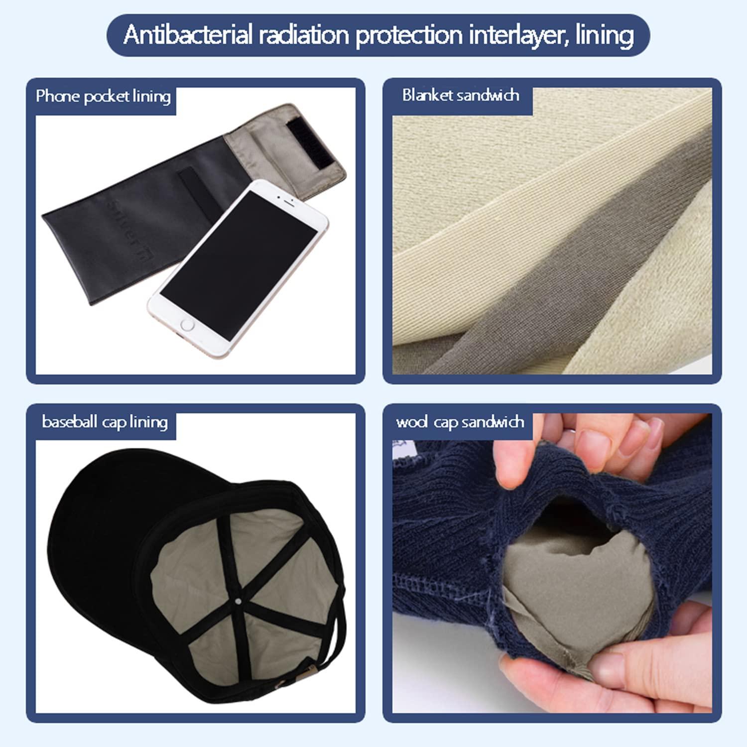 NAKAN NAKAN Block EMF Protection Fabric, 100% Silver Fiber Fabric Radiation EMF Radiation Shielding Netting for Cellular Signal, WiFi, Bluetooth, GPS Faraday Cage, RFID(Size:0.66X1.5m)