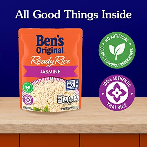 BEN'S ORIGINAL BEN'S ORIGINAL Ready Rice Jasmine Rice, Easy Dinner Side, 8.5 oz Pouch (Pack of 12)