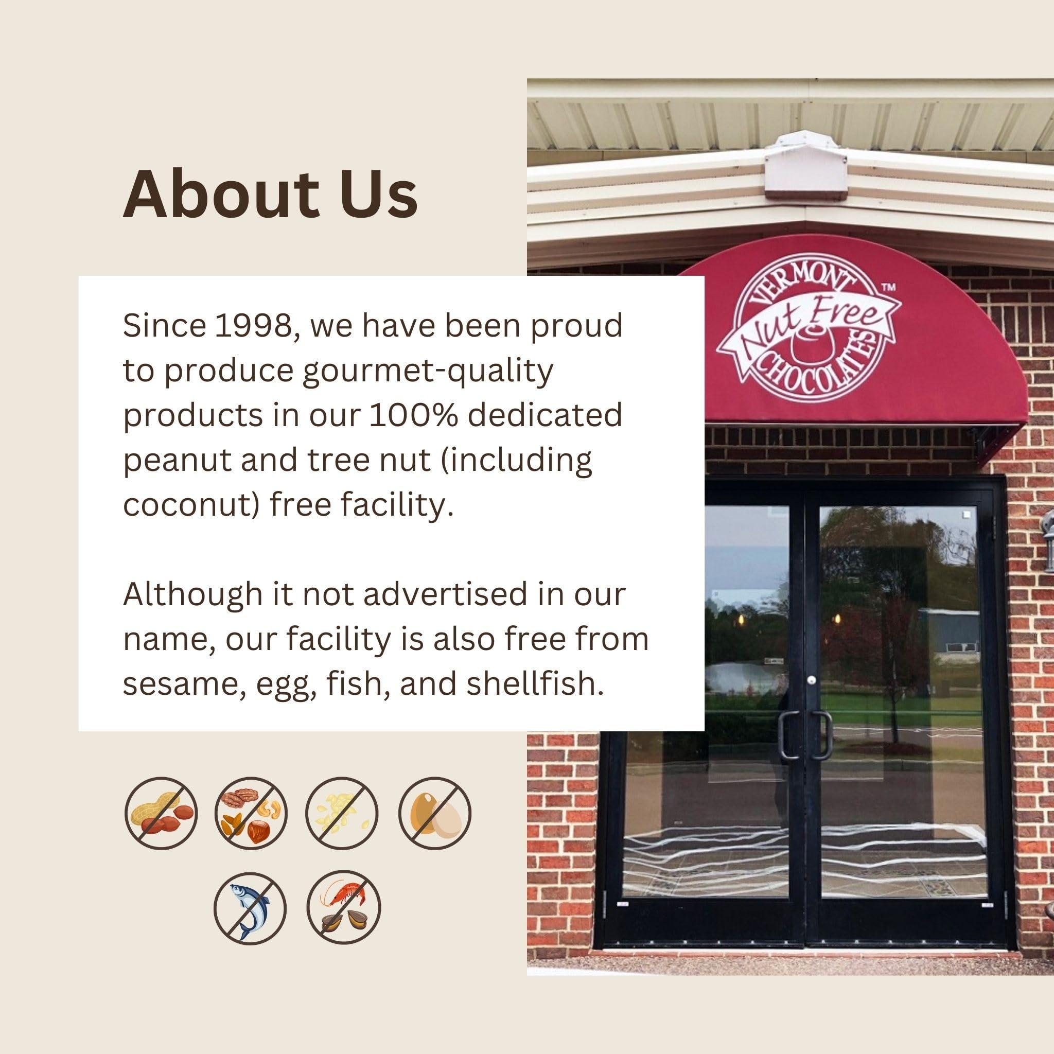 Vermont Nut Free Chocolates Vermont Nut Free Chocolates Small Bar (Milk Chocolate) 1.35 Ounce Bars, 18 Count, Nut-Free, Egg-Free, Kosher