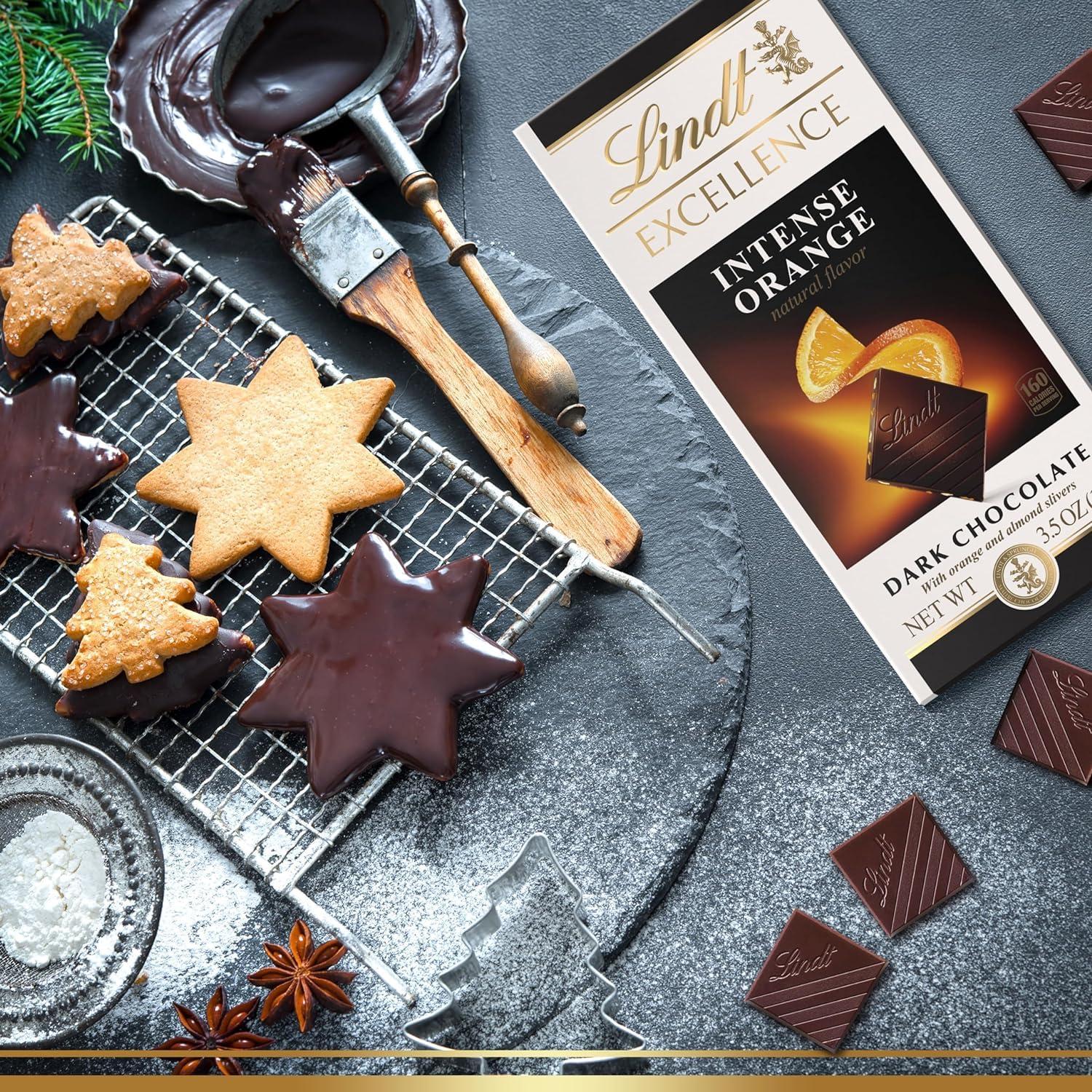 JCLER JCLER Intense Orange Dark Chocolate Bar - Chocolate Candy for Christmas and Holidays 3.5 oz. (4 Pack)