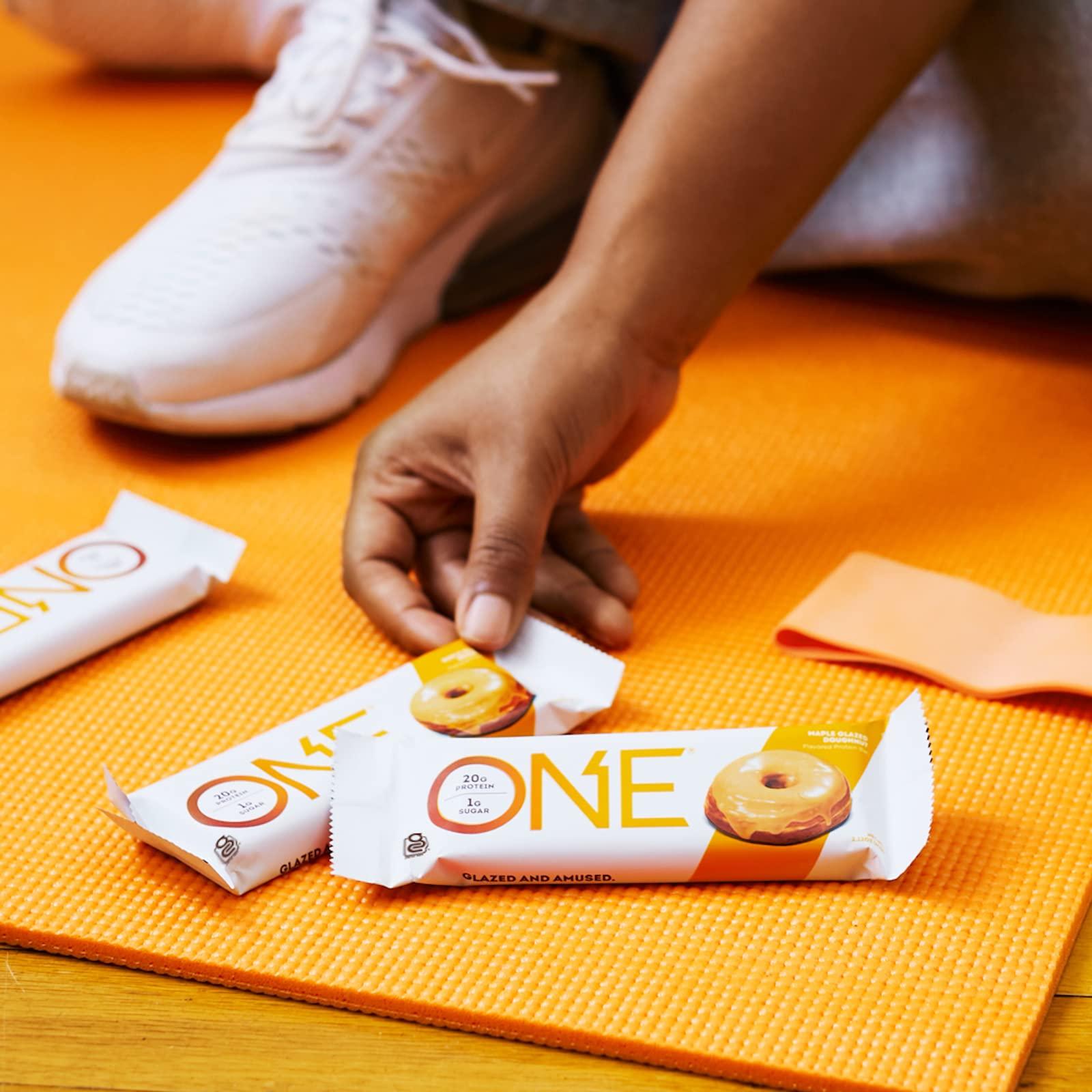 ONE ONE Protein Bars, Chocolate Chip Cookie Dough, Gluten Free Protein Bars with 20g Protein & Protein Bars, Maple Glazed Doughnut, Gluten-Free Protein Bar with 20g Protein and only 1g Sugar