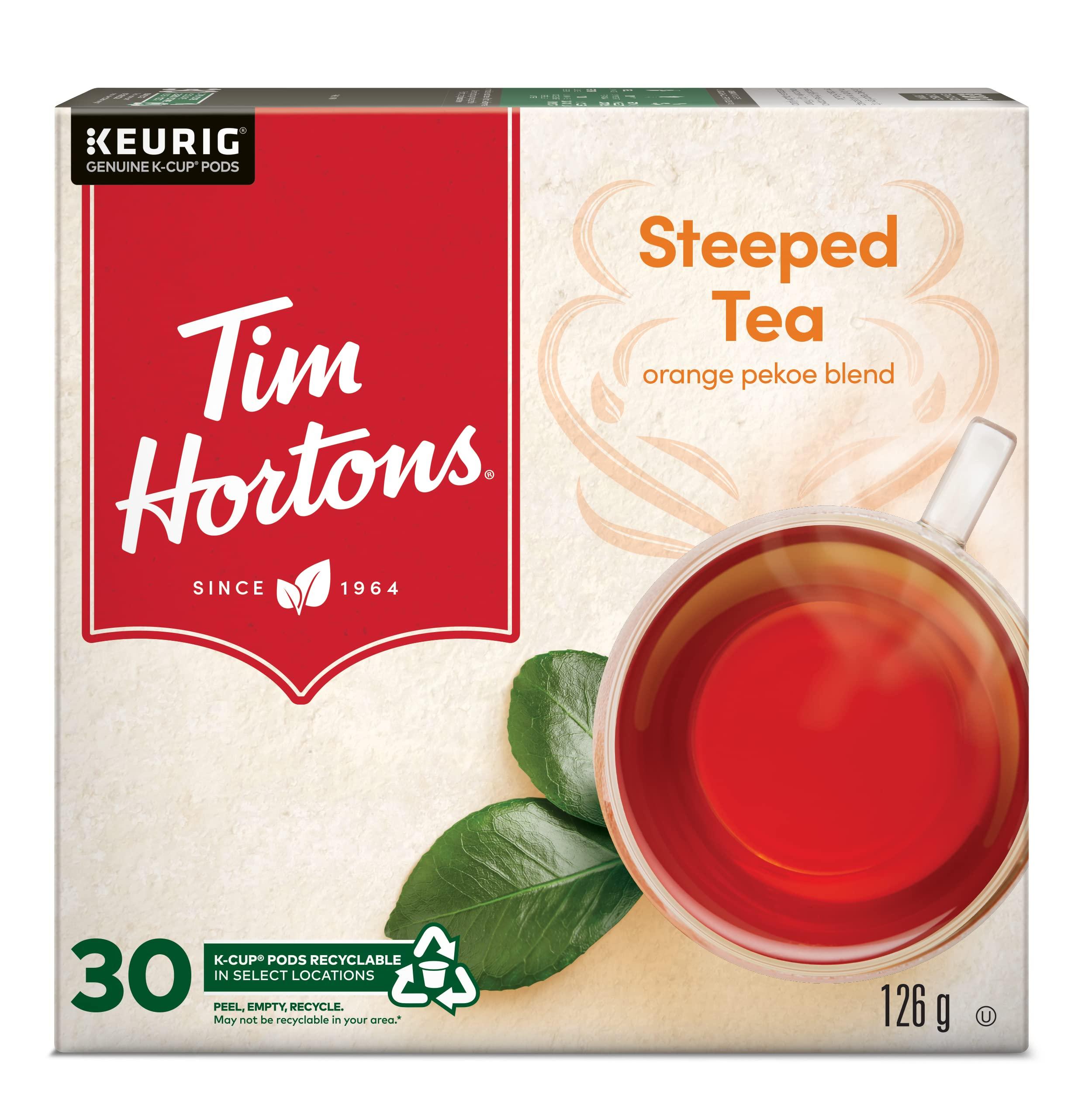 Tim Hortons Tim Hortons Steeped Orange Pekoe Tea, Black Tea, Single Serve Keurig K-Cup Pods, 30 Count