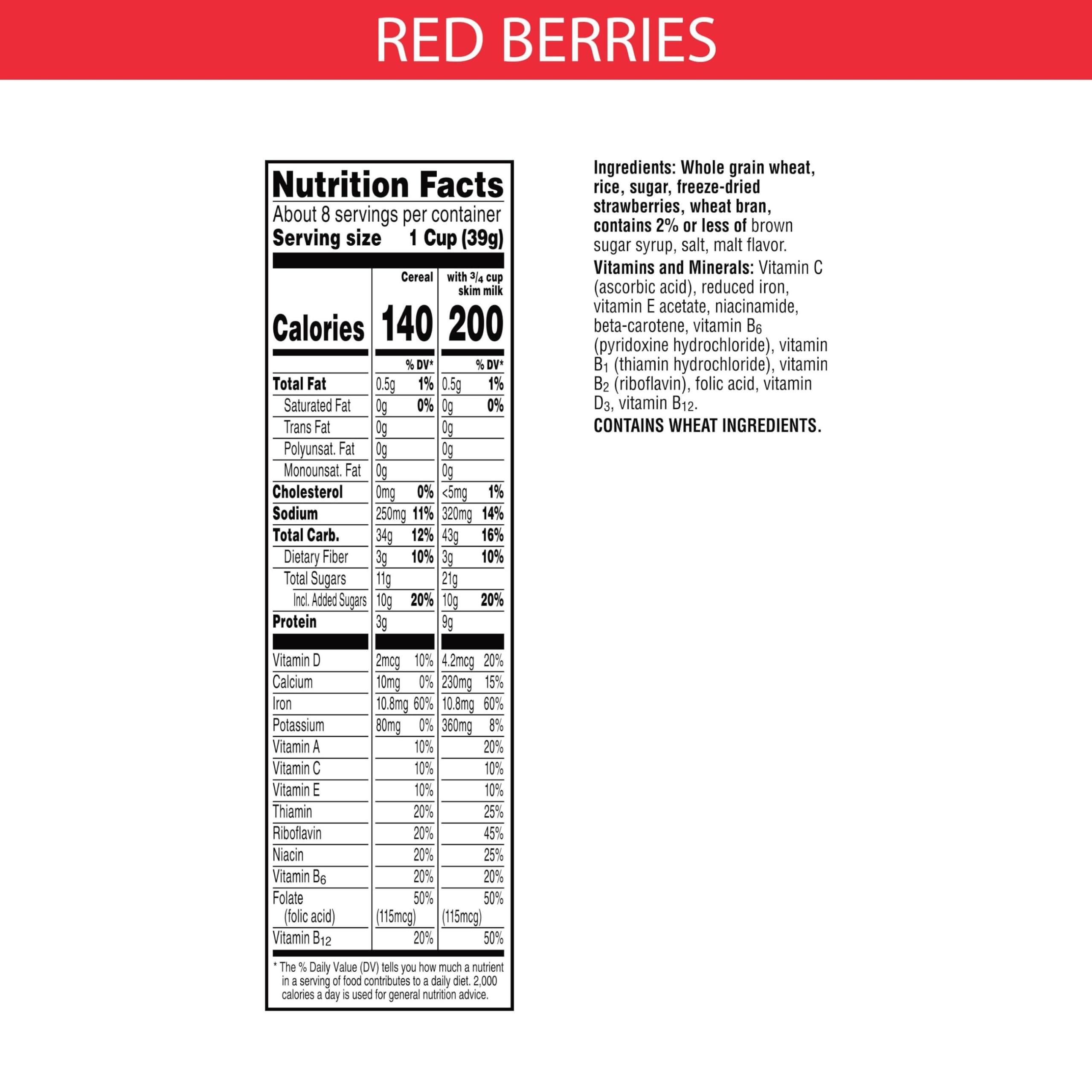 Special K Kelloggs Special K Breakfast Cereal, 11 Vitamins and Minerals, Made with Real Strawberries, Red Berries, 4.4lb Case (6 Boxes)
