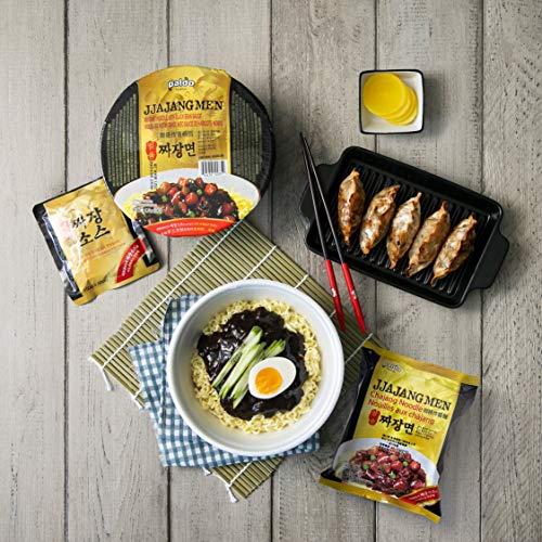 PALDO FUN & YUM Paldo Fun & Yum Ilpoom Jjajangmen Noodles, Pack of 4, Traditional Brothless Chajang Ramen with Savory & Sweet Black Bean Sauce, Oriental Style Korean Ramyun, Soupless K-Food, 200g x 4