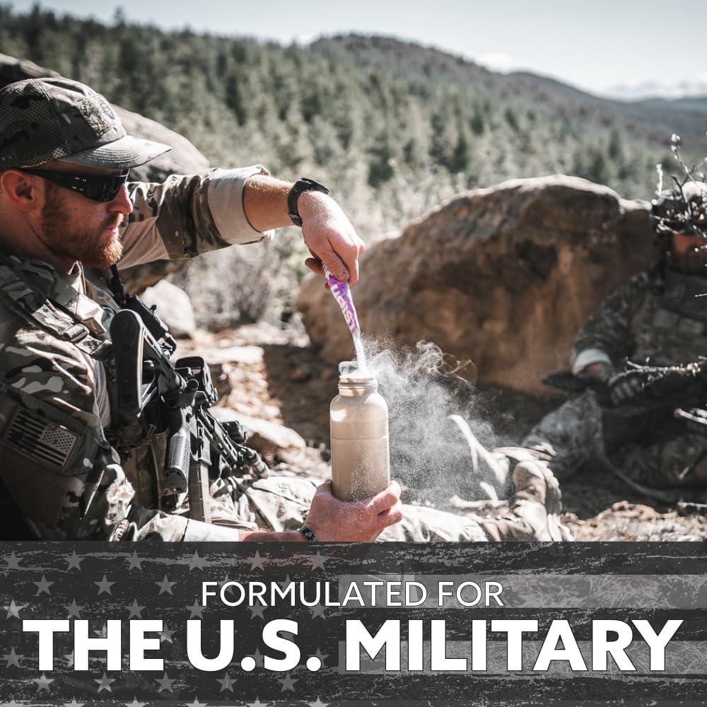 HOIST HOIST Premium Military Hydration Powder - Electrolyte Drink Mix - Powder Stick Pack, Fruit Punch (12 Sticks Per Pack)