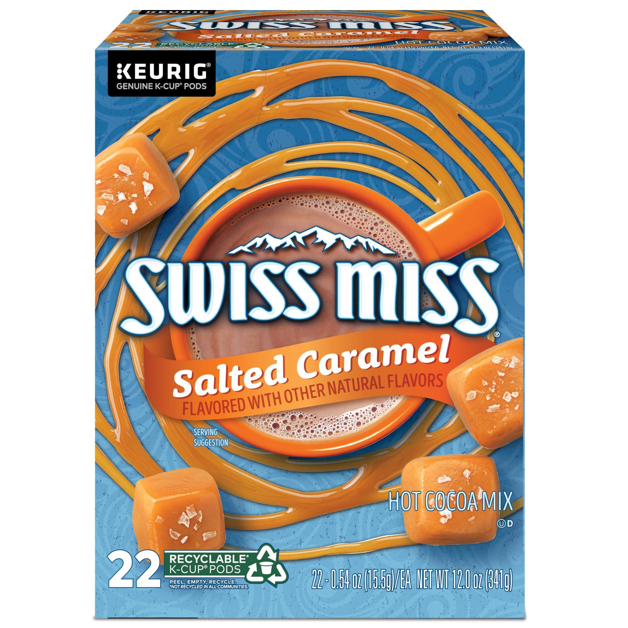 Swiss Miss Swiss Miss Salted Caramel Hot Cocoa, Keurig Single Serve K-Cup Pods, 22 Count (Packs of 4)