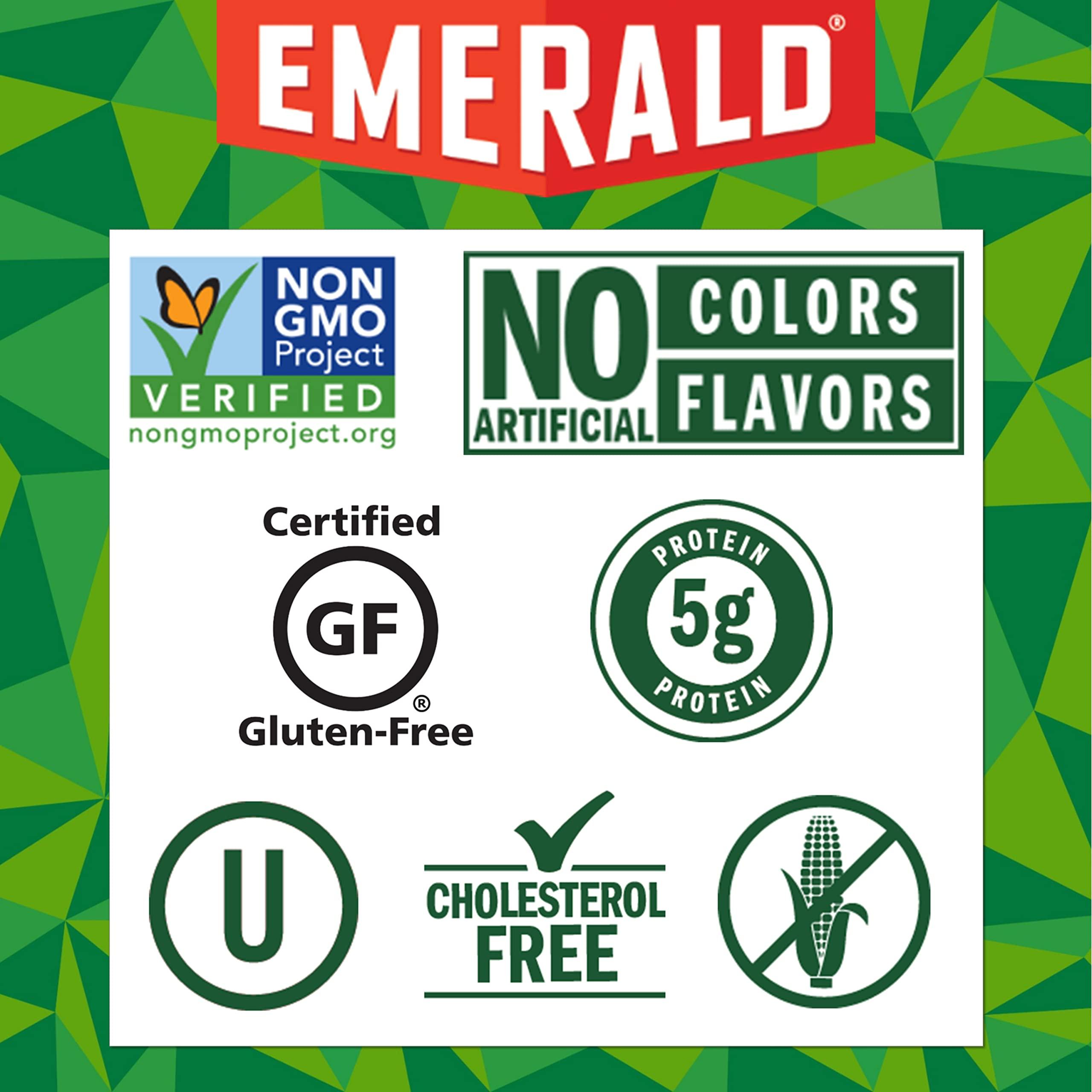 Emerald Emerald Nuts Salt and Pepper Seasoned Cashews (1-Pack), 5oz Resealable Bag, Kosher Certified, Non-GMO, Contains No Artificial Preservatives, Flavors or Synthetic Colors