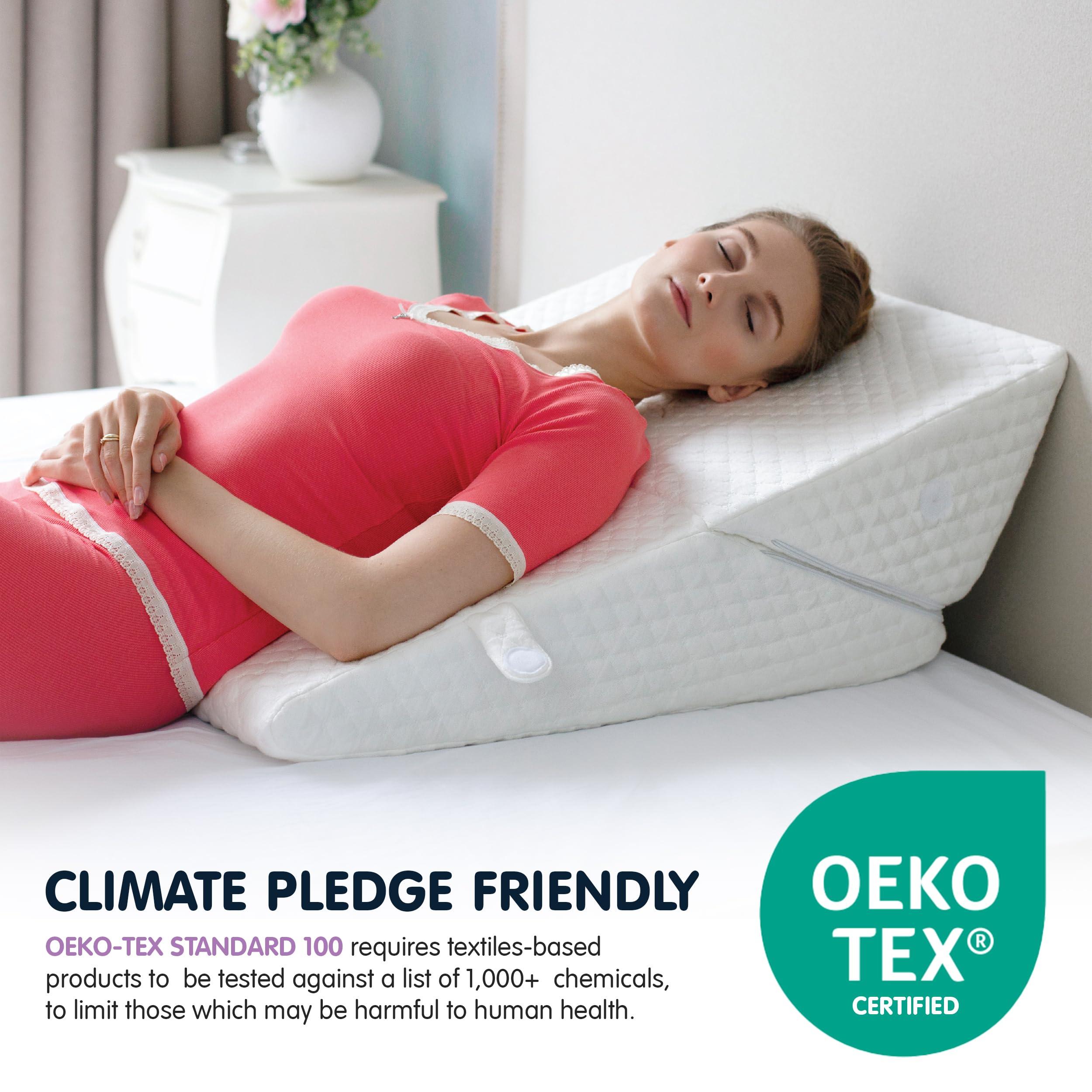 Bekweim Adjustable Bed Wedge Pillow for Sleeping - Wedge Pillow for Sleep Apnea, Gerd, Acid Reflux Relief, Post Surgery - Foam Wedge Pillow for Back Pain Relief, Sleep Apnea Pillow Wedge or for Seniors