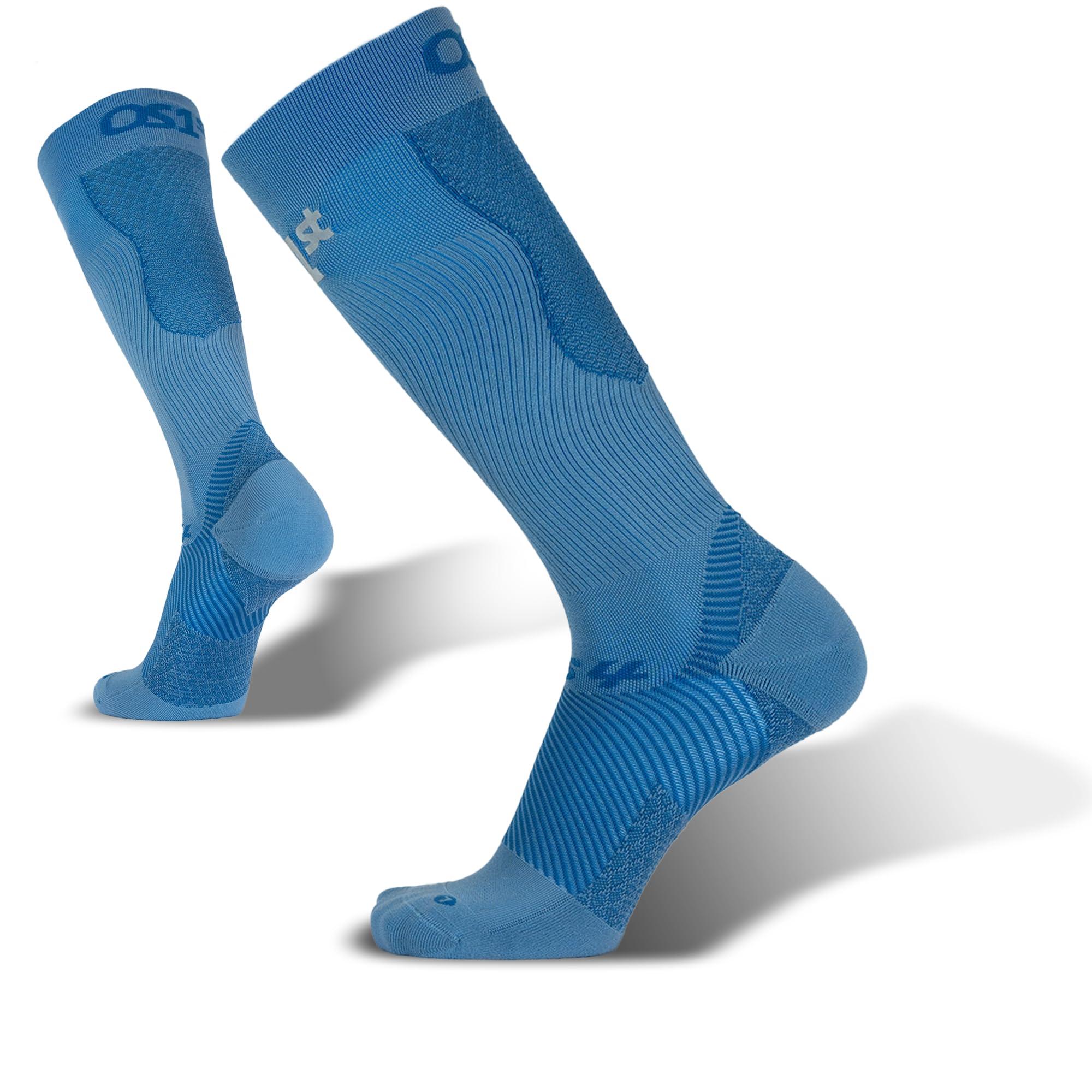 OS1st OS1st FS4 Compression Bracing Plantar Fasciitis Socks relives heel pain, improves circulation and overal foot health (US, Alpha, Large, Regular, Regular, Steel Blue)