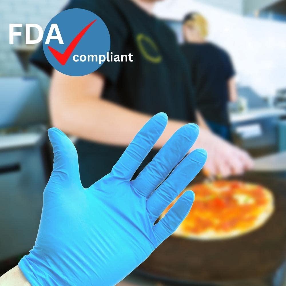 PackagingSuppliesByMail PackagingSuppliesByMail PSBM Nitrile Gloves, Blue, Size Small, 3 Mil, 1000 Count, Powder and Latex Free Disposable Gloves