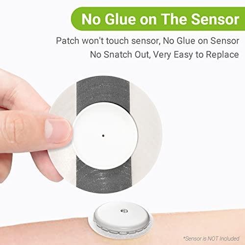 Kovoq Kovoq Libre 2 Sensor Covers Waterproof- Adhesive Patches for Freestyle Libre Sensors (40PCS), 2 Hardshell Cover, Sweatproof, Breathable Latex-Free and Hypoallergenic Black