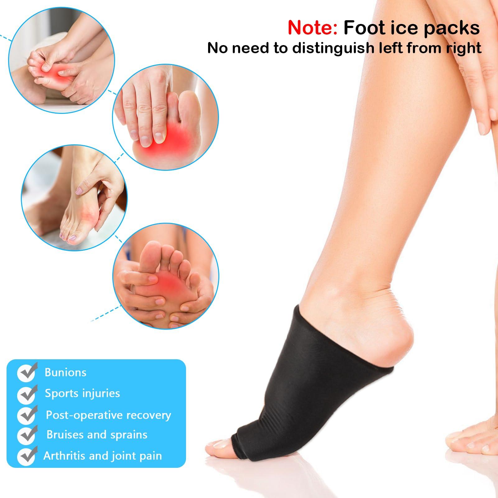 JFHNMLW Foot Ice Packs Big Toe for Bunion Relief Gout Pain Relief, Reusable Toe Ice Pack for Hot & Cold Therapies, Gel Foot ice Pack for Swelling, Sprained, Sport Injuries, Fasciitis, Post-Surgery Recovery