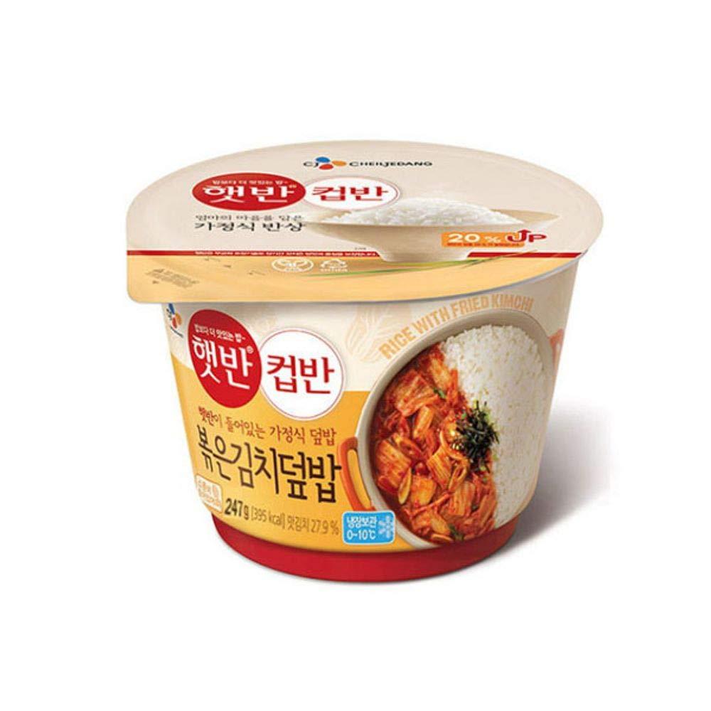 CJ CJ Hetbahn Cupbahn Cooked White Rice with Stir-Fried Kimchi 247g (Pack of 6)