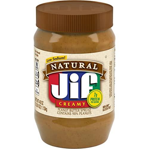 Jif Jif Natural Creamy Peanut Butter Spread – Contains 90% Peanuts, 40 Ounces