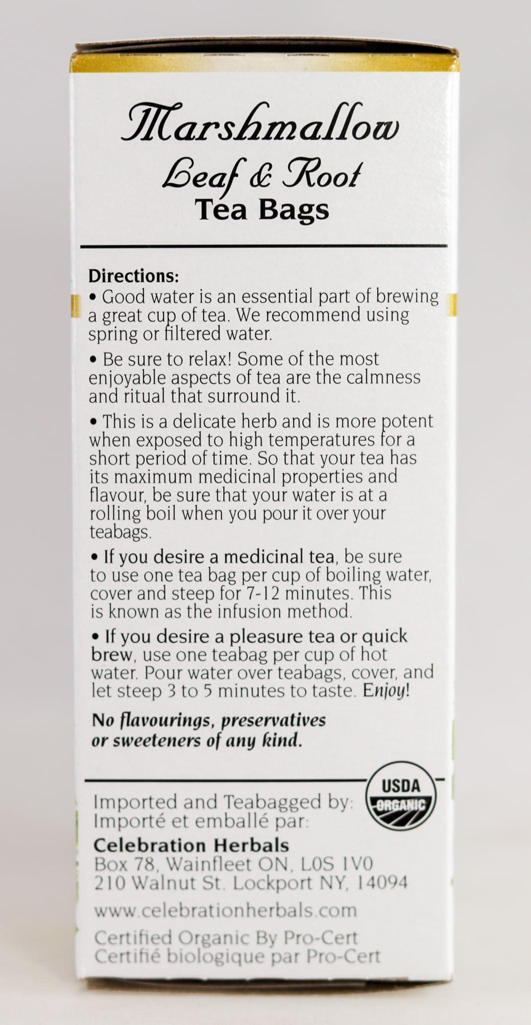 Celebration Herbals CELEBRATION HERBALS Marshmallow Leaf & Root Organic 24 Bag, 0.02 Pound