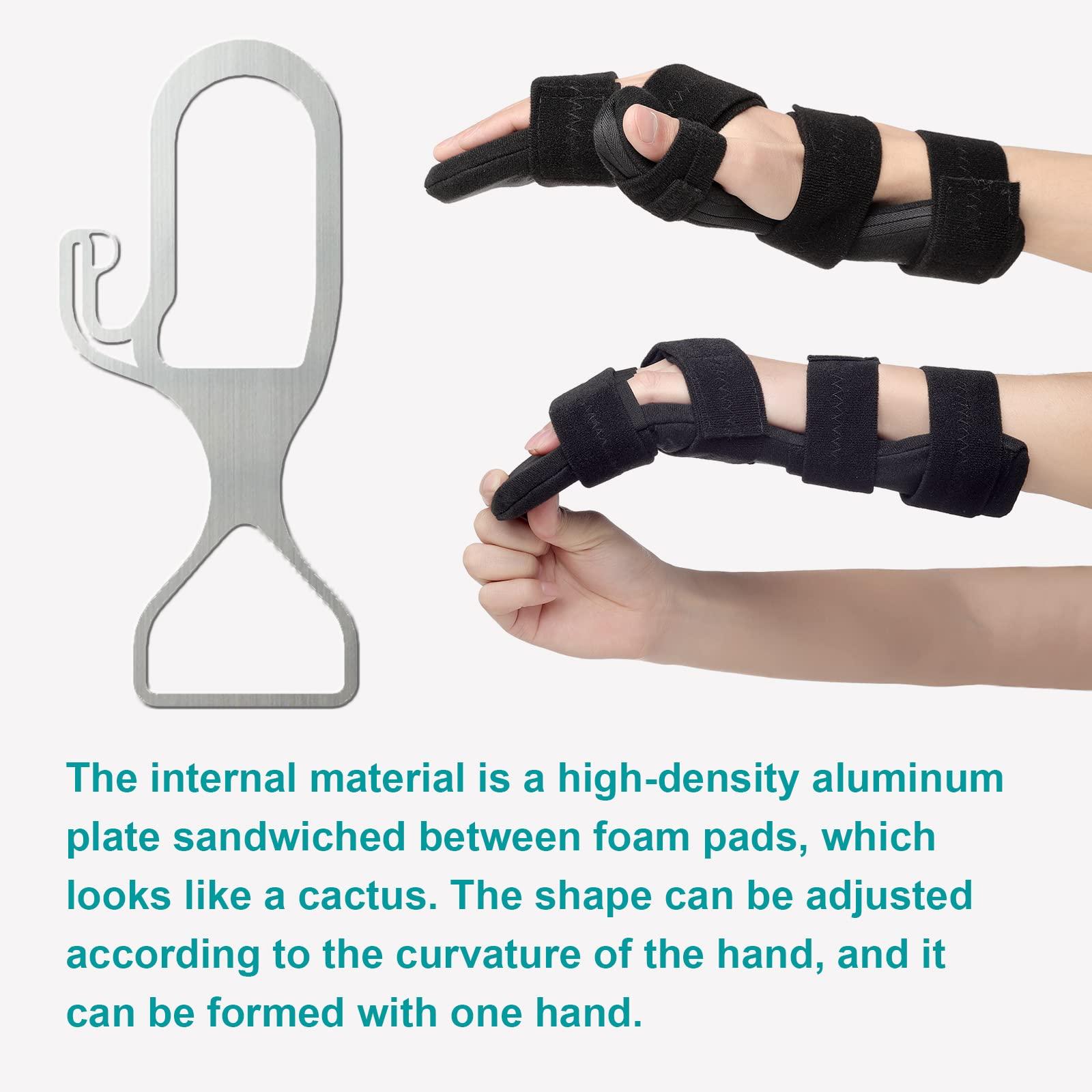 Sylong Sylong Stroke Resting Hand Splint Carpal Tunnel Wrist Brace Night Immobilizer, Finger Stabilizer Wrap - for Muscle Atrophy Rehabilitation, Arthritis, Tendonitis, Carpal Tunnel Pain