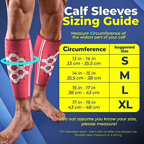 Sparthos Sparthos Calf Compression Sleeves (Pair) – Leg Compression Socks for Men and Women – Shin Splint Calf Pain Relief Air Travel Flight Nurses Maternity Basketball Football Soccer (Pink-M)