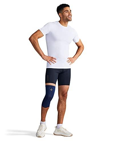 Tommie Copper Tommie Copper Core Compression Knee Sleeve, Unisex, Men & Women | 4D Stretch, Breathable Support for Muscle & Joint Stability - Dark Navy - X-Large