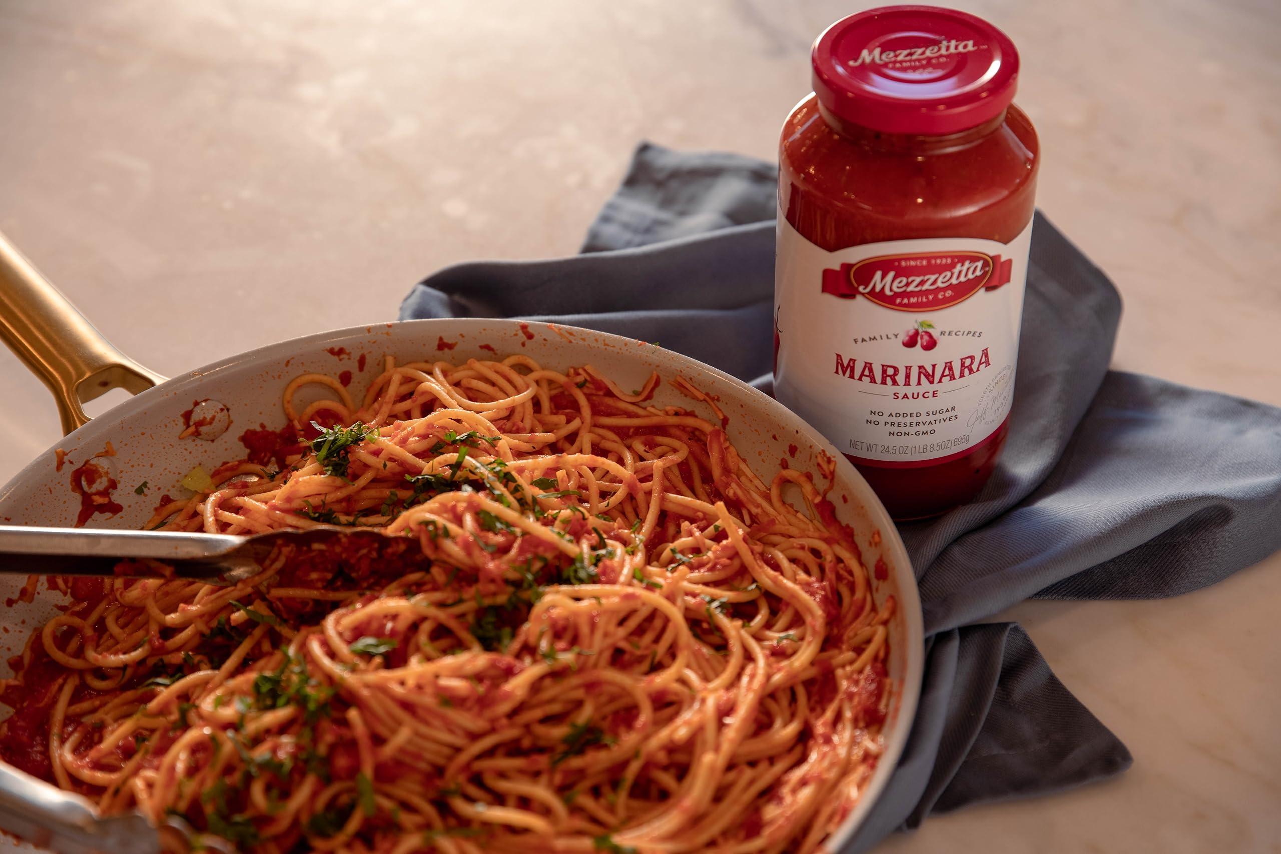 Mezzetta Mezzetta Family Recipes Marinara Sauce | Vegan, Non-GMO, Gluten Free, Preservative Free, Keto | 24.5 Ounce Jar (Pack of 2)