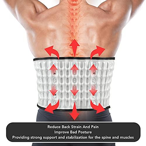 JuZi Store Decompression Back Belt - Spinal Air Traction Belt for Lumbar Support and Lower Back Pain, Back Support & Lumbar Traction Belt, Back pain relief for Sciatica, Herniated disc ( Color : Yellow )
