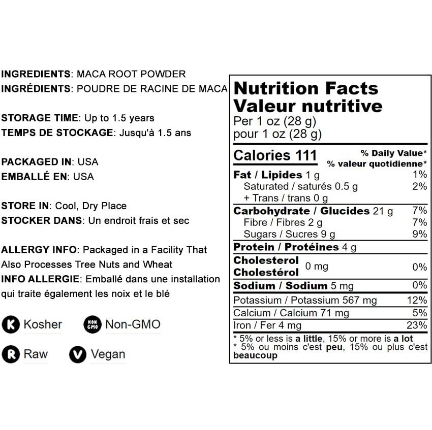 Food to Live Food to Live Yellow Maca Powder, 2 Pounds – Raw Ground Maca Root, Vegan, Kosher, Keto, Non-Gelatinized, Bulk, Rich in Vitamin C