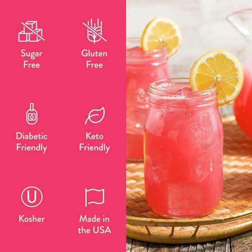 Jordan\'s Skinny Mixes Jordan\'s Skinny Mixes Sugar Free Syrup, Strawberry Lemonade Flavor, Flavored Water Enhancer, Drink Mix for Ice Tea, Lemonade & More, Zero Calorie Flavoring, Keto Friendly, 25.4 Fl Oz, 1 Pack
