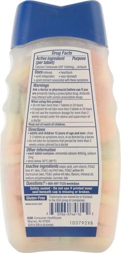 TUMS TUMS Ultra Strength Antacid Tablets for Chewable Heartburn Relief and Acid Indigestion Relief, Assorted Fruit - 160 Count (Pack of 2)
