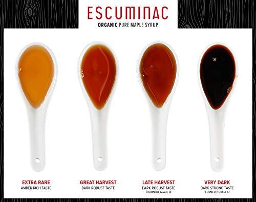 Escuminac Escuminac Very Dark Canadian Maple Syrup Family Size 1L (33.8 fl oz) Canada Grade A - Strong Taste For Cooking – Pure, Organic, Single Origin, Unblended.