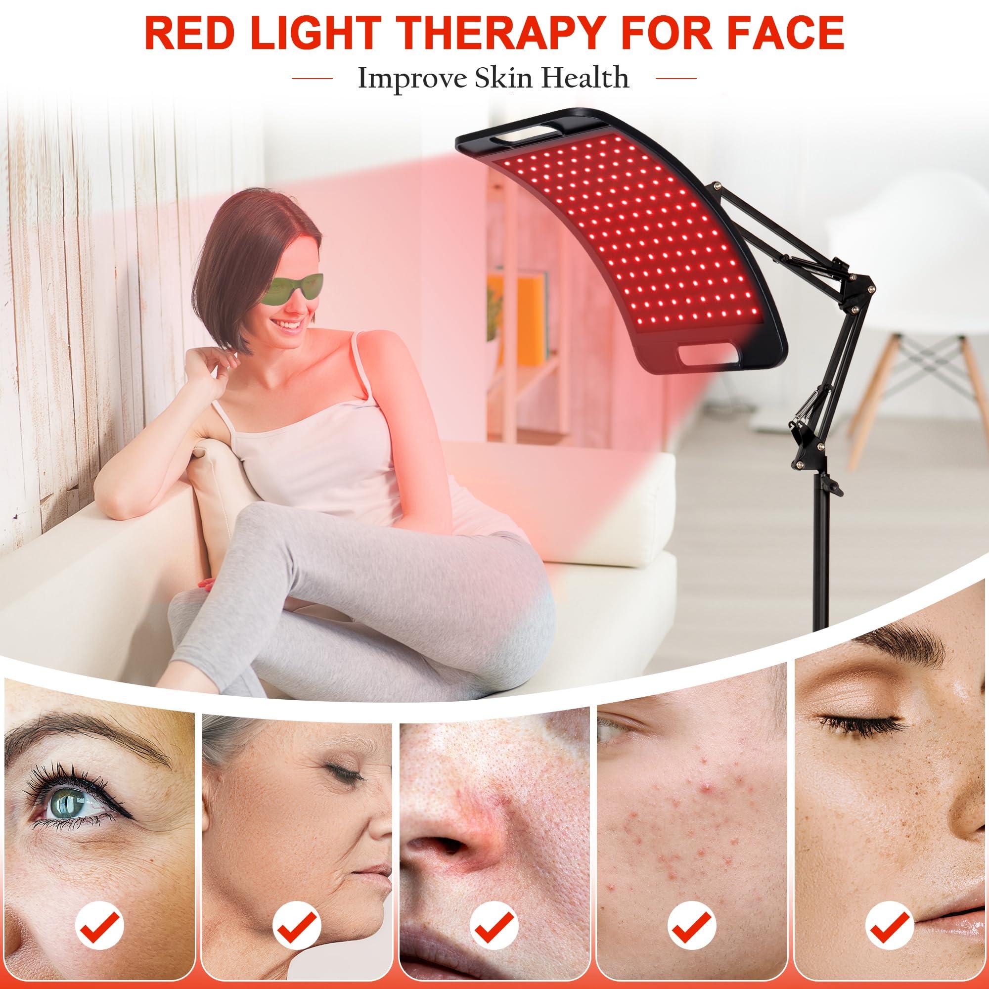 SAVILER SAVILER Red Light Therapy, Red Light Therapy for Face and Body with Adjustable Stand, Red Light Therapy for Panel, 660nm & 850nm Infrared Red Light Therapy Device at Home Use