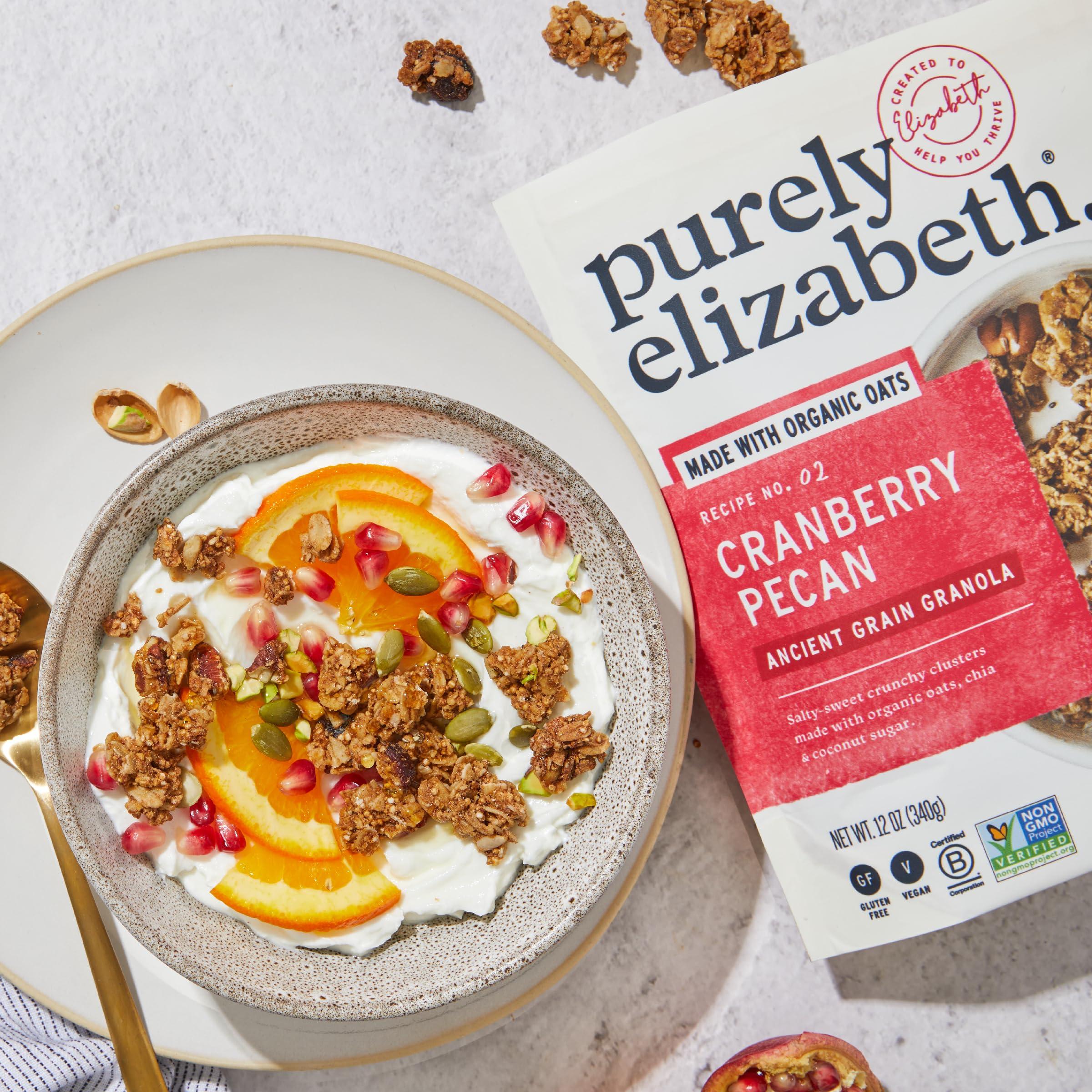 purely elizabeth Purely Elizabeth, Cranberry Pecan, Ancient Grain Granola, Gluten-Free, Non-GMO, 12 Oz Bags (Pack of 3)