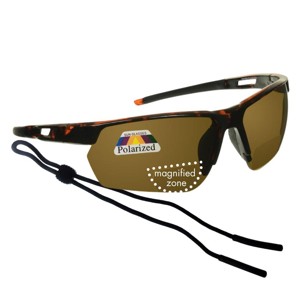 proSPORT proSPORT Polarized Bifocal Sunglass Readers Deep Sea Fishing Fisherman String Lanyard Sport Wrap UV400 Men Women Anti-Glare 1.50 2.00 2.50 c