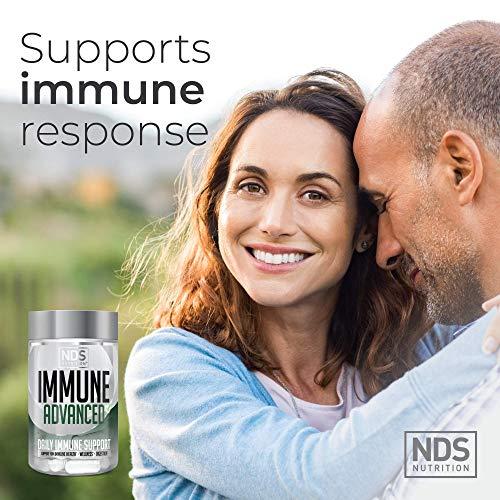 FitLife Brands NDS Nutrition Advanced Immune Booster – Comprehensive Immune Support Supplement for Adults with Elderberry, Vitamin C, Vitamin D, Zinc and 5 Billion CFU Probiotic - Herbal Immune Defense (90 Capsules)