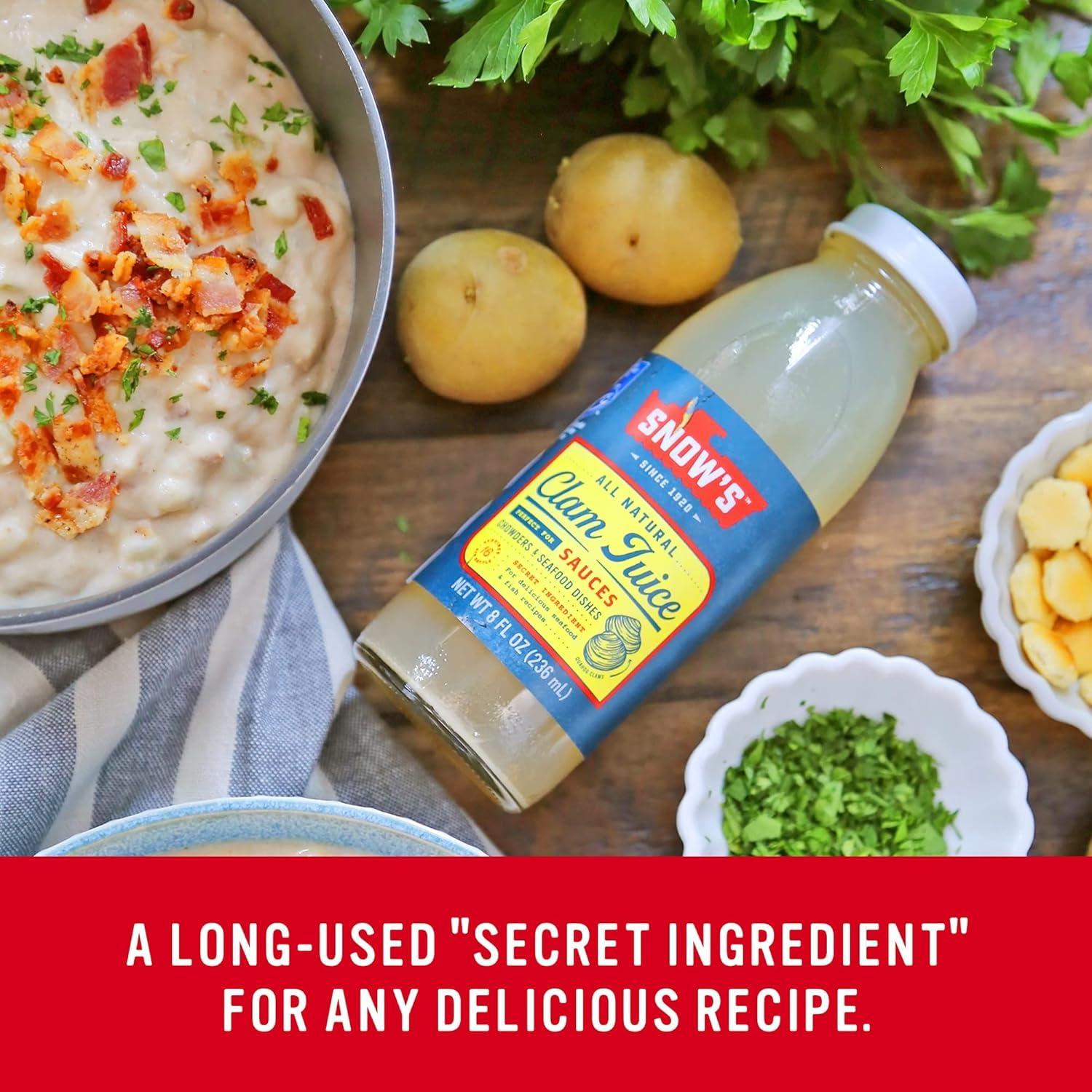 Bumble Bee Snow\'s All Natural Clam Juice, 8 Fl Oz (Pack of 2)