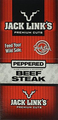 Jack Link's Jack Link's Premium Cuts Beef Steak, Peppered, Jumbo, 1-Ounce (Pack of 12)