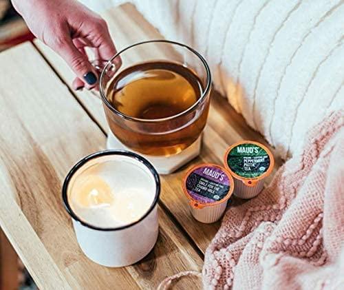 MAUD'S Maud's Organic Chamomile Lavender Tea (Smile For The Chamo-mile) 24ct. Solar Energy Produced Recyclable Single Serve Decaf Tea Pods – 100% Organic Caffeine Free Tea California Blended, KCup Compatible