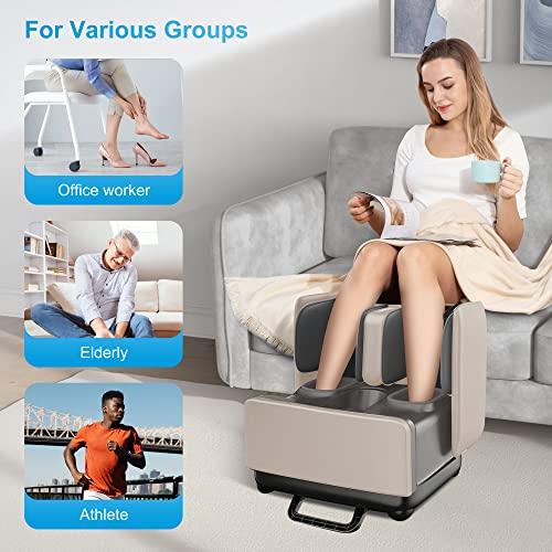 COMFIER COMFIER 2-in-1 Shiatsu Foot Massager&Foot Rest,Foot and Calf Massager with APP Control,Heated Feet Massager,Calf Massager for Foot Pain Relief,Gifts for Men,Women