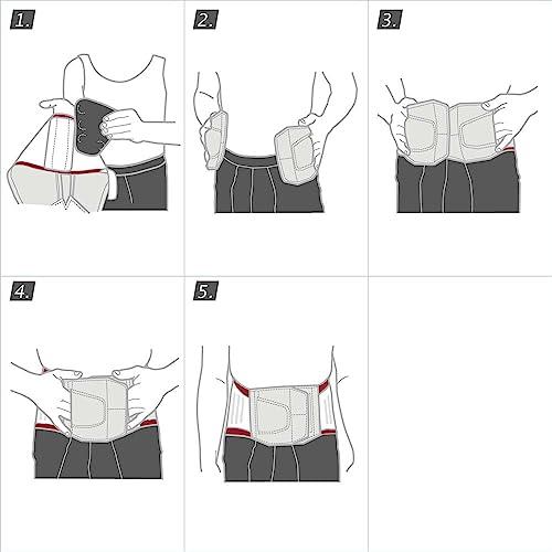 Actimove Actimove Professional LumbaMotion Back Support with Pressure Pad | Lumbar Sacral Support Belt for Lumbar Lower Back Support Belt for Sciatica, Herniated Disc, Scoliosis Back Pain Relief | White, Medium