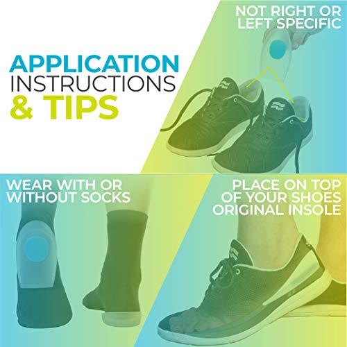 BraceAbility BraceAbility Heel Spur Cups | Medical-Grade Silicone Plantar Fasciitis Insole Cushion Pads, Gel Foot Orthotic & Shoe Insert Protectors (Pair - Large)