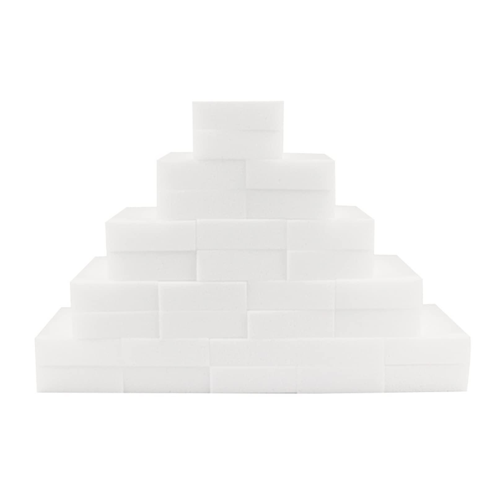 HIDIZ 200pcs/lot Gray Sponge Cleaning Kitchen Accessory 100 * 60 * 20mm (Color : 200pcs white)